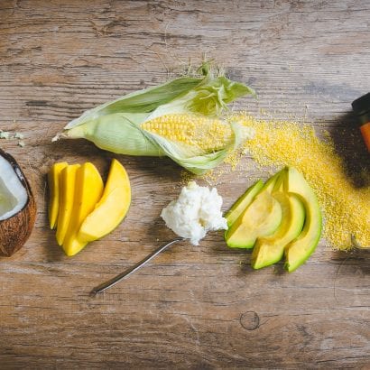 Caribbean mango, avocado and traditional Nevis healing ingredients in mango body polish for healthy skin