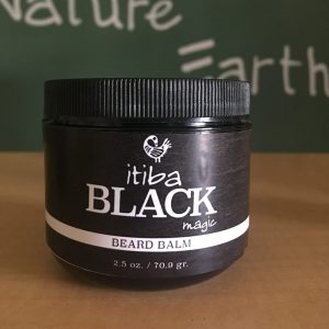 Jar of itiba Black magic beard balm for men's skin care