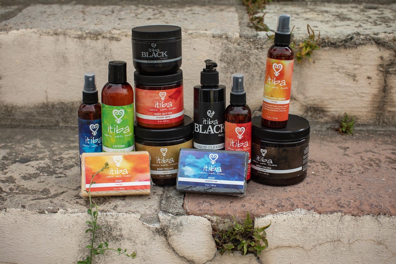 itiba Beauty collection of caribbean beauty products